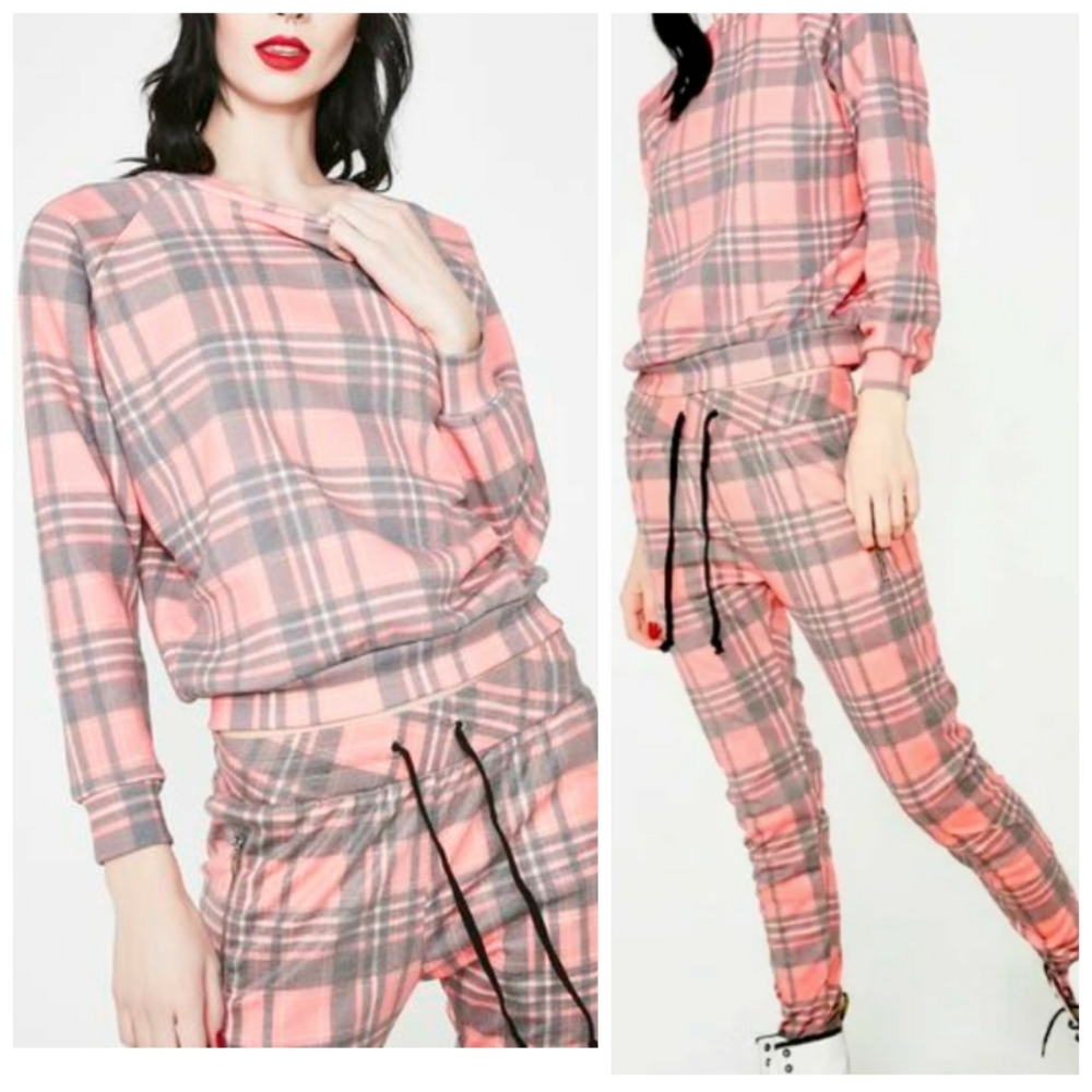 Wildfox Couture Sweetheart/Pants Plaid villa.